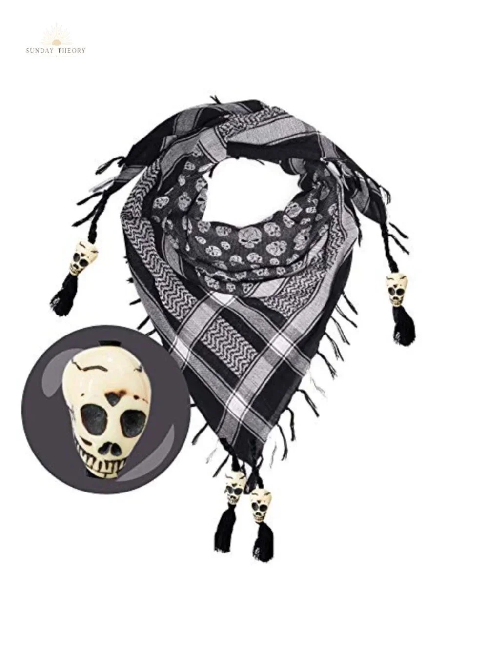 Shemagh Scarf Large Square Cotton Keffiyeh, Neck Bandana, Head Wrap, Face Cover